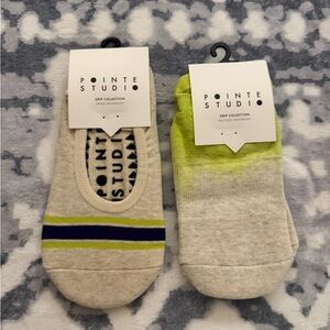 Pointe Studio  Grip Socks collection in Lime and Beige - 2 sets